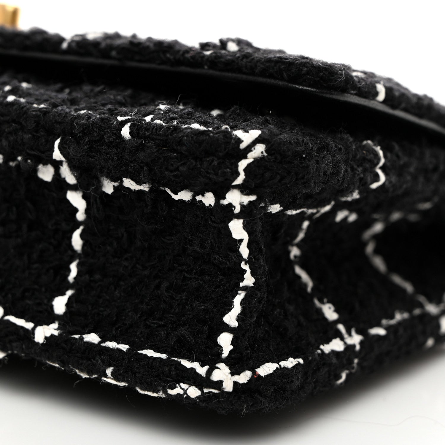 Chanel Tweed Quilted Mini Rectangular Pearl Crush Flap Black 11 of 11