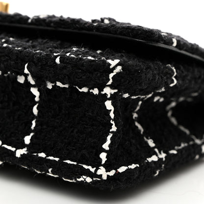 Chanel Tweed Quilted Mini Rectangular Pearl Crush Flap Black 11 of 11