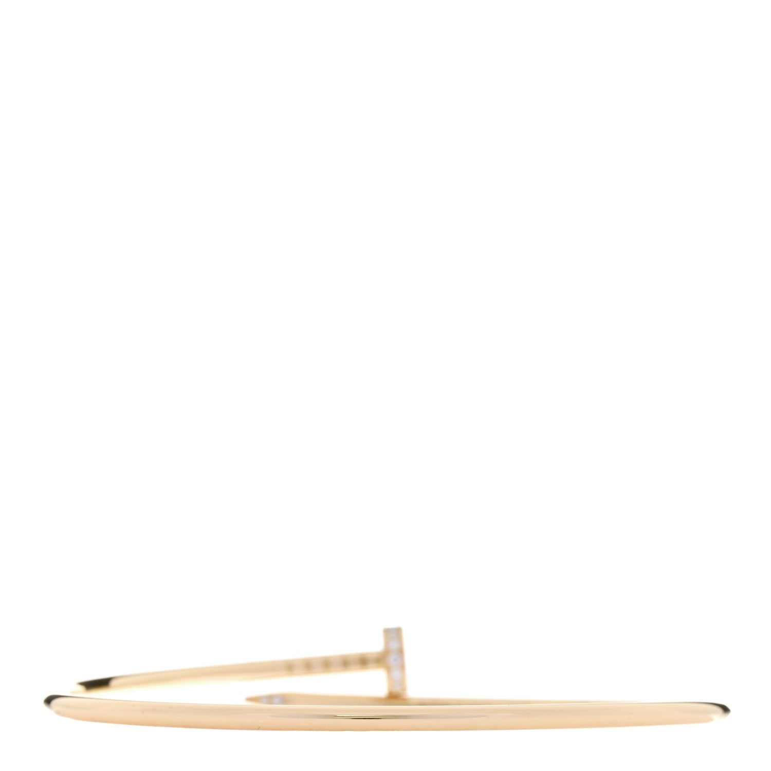 Cartier 18K Yellow Gold Diamond Small Juste Un Clou Bracelet 19 2 of 5