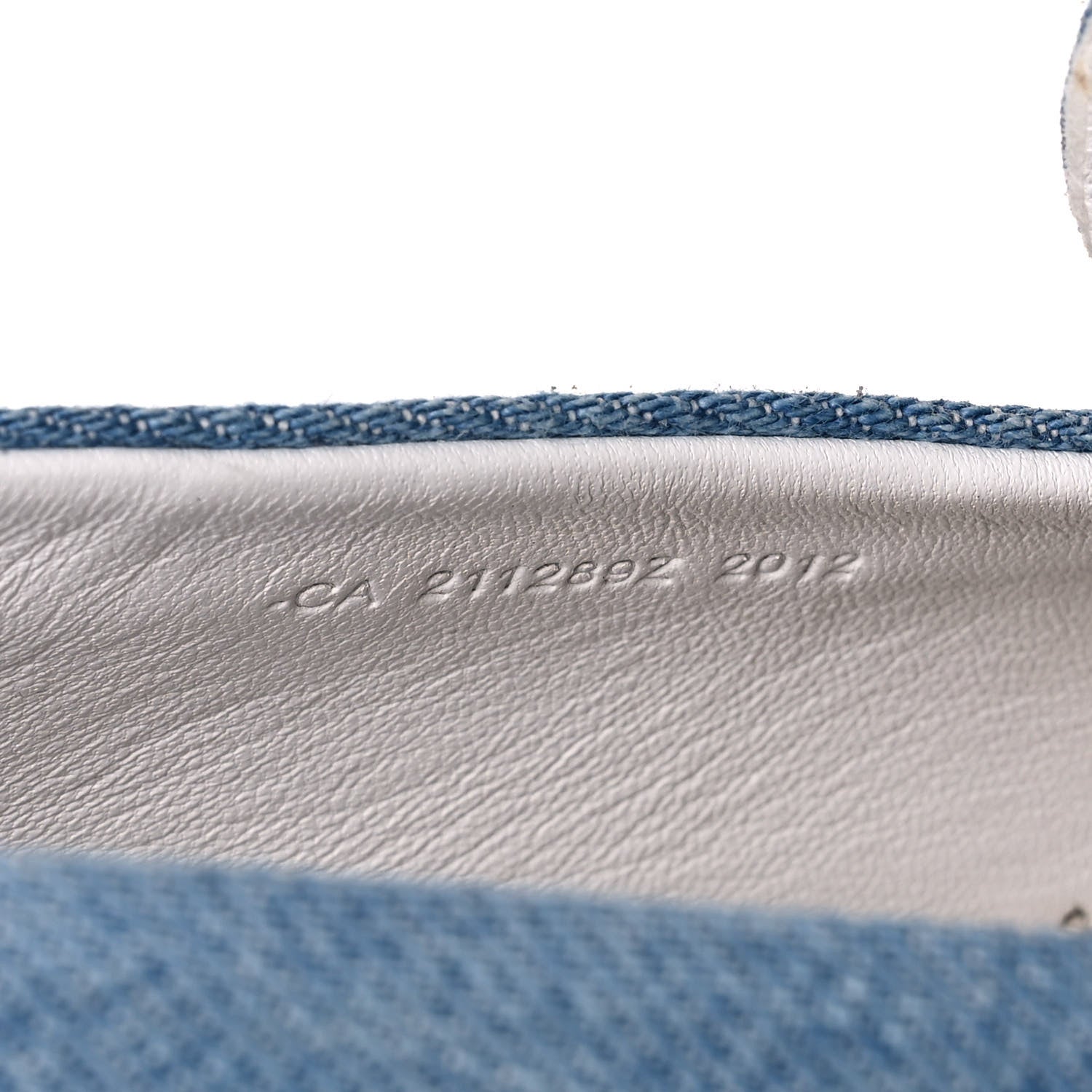 Hermes Denim Canvas Womens Trip Espadrilles 37 Bleu Clair 8 of 12