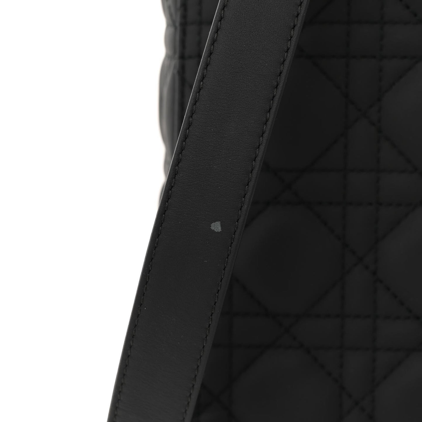 Ultra Matte Calfskin Cannage Large Lady Dior Black