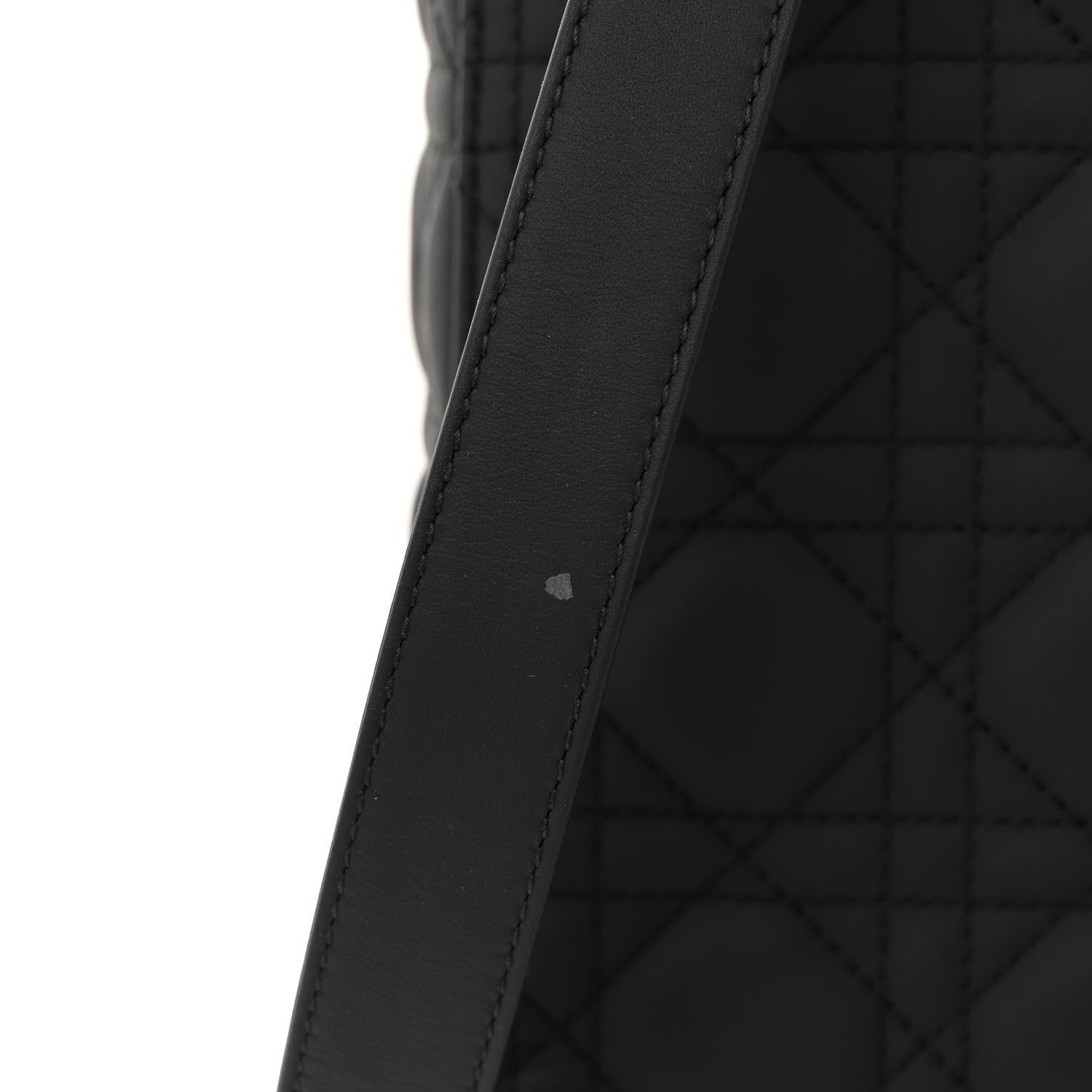 Christian Dior Ultra Matte Calfskin Cannage Large Lady Dior Black 10 of 11