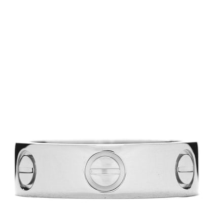 Cartier 18K White Gold 5.5mm LOVE Ring 50 5.25 1 of 5