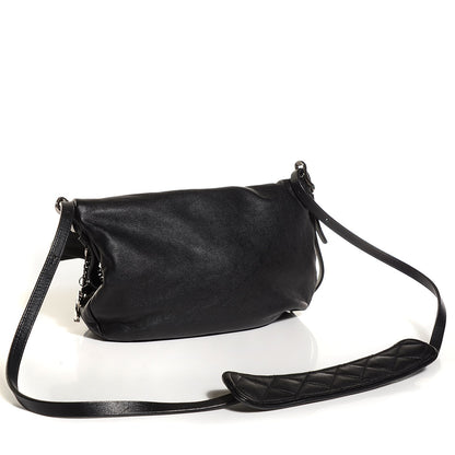 Jimmy Choo Soft Vachetta Small Biker Saddle Chain Satchel Black 3 of 9