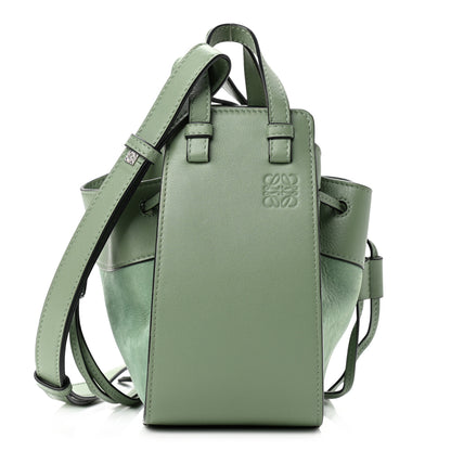 Loewe Calfskin Nubuck Mini Hammock Shoulder Bag Light Green 1 of 10