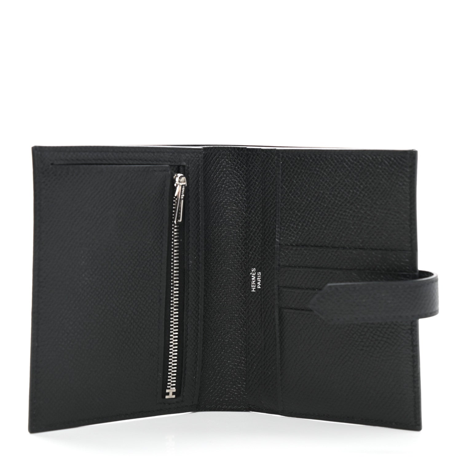 Hermes Epsom Monochrome Bearn Compact Wallet Black 5 of 9