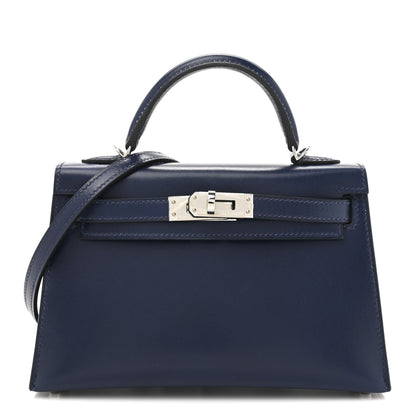 Hermes Box Mini Kelly Sellier 20 Bleu Saphir 1 of 12