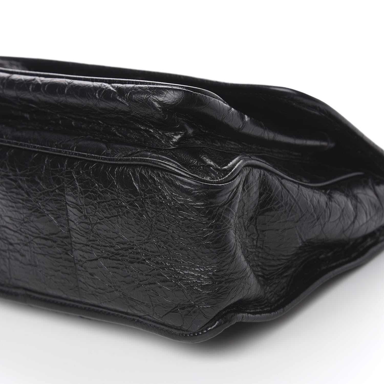 Saint Laurent Crinkled Calfskin Matelasse Monogram Medium Niki Chain Satchel Black 11 of 11