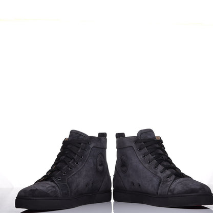 Christian Louboutin Mens Suede Louis Flat Sneakers 46 Grey 7 of 8