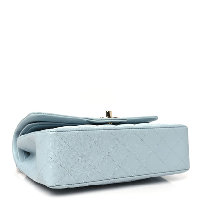 Chanel Caviar Quilted Small Double Flap Light Blue 4 of 10