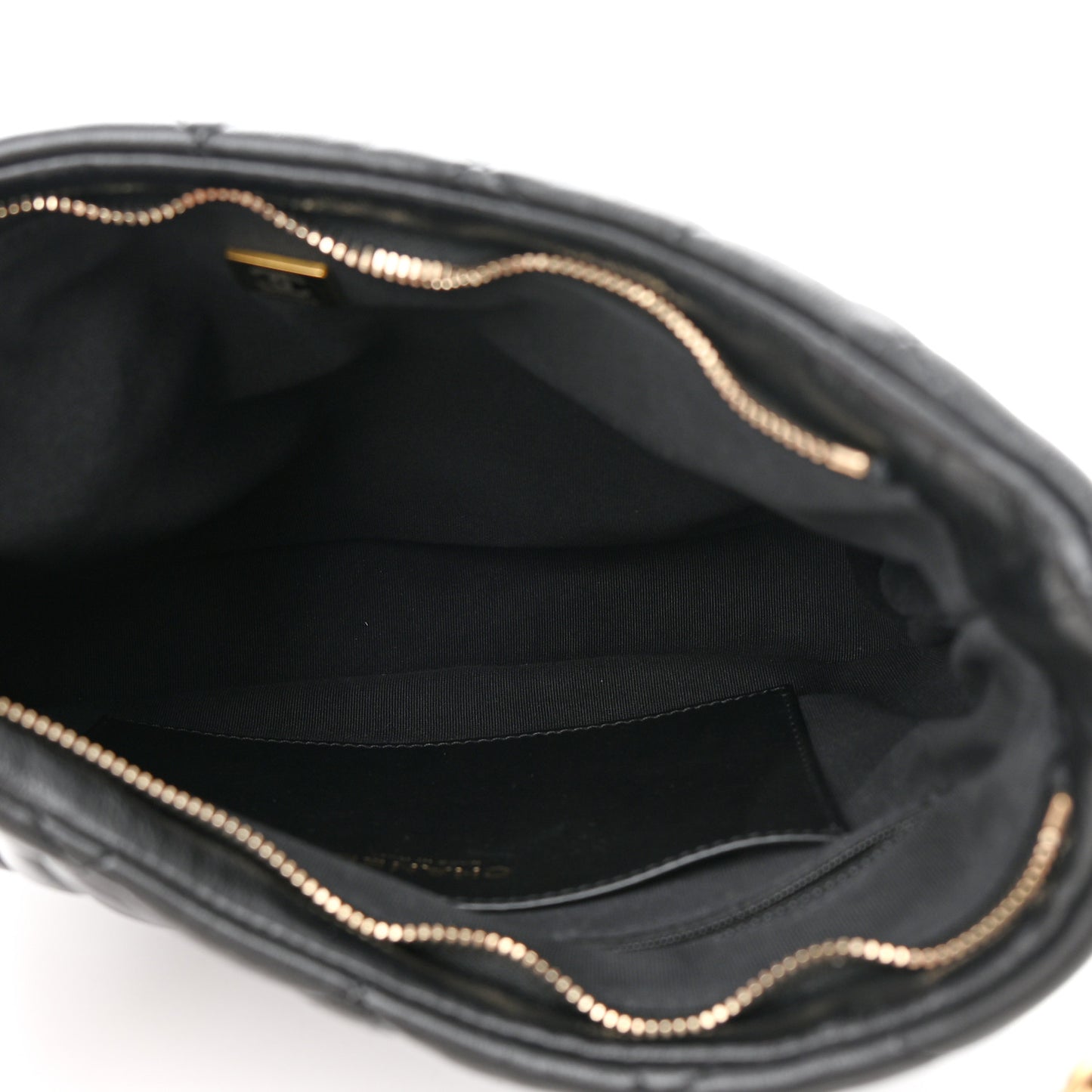 Lambskin Quilted Large CC Links Hobo Black