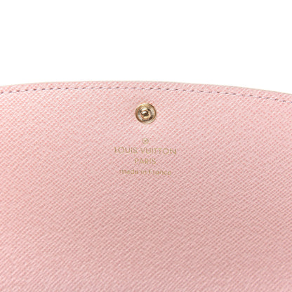 Louis Vuitton Damier Azur Emilie Wallet Rose Ballerine 8 of 11