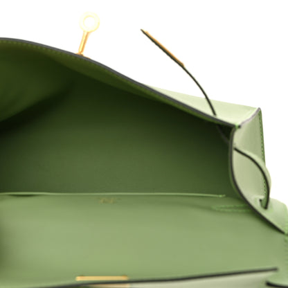 Hermes Swift Kelly Pochette Clutch Vert Criquet 5 of 11