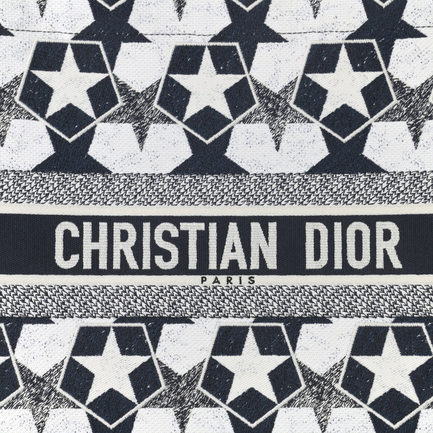 Christian Dior Canvas Embroidered Étoile Blue White 8 of 10
