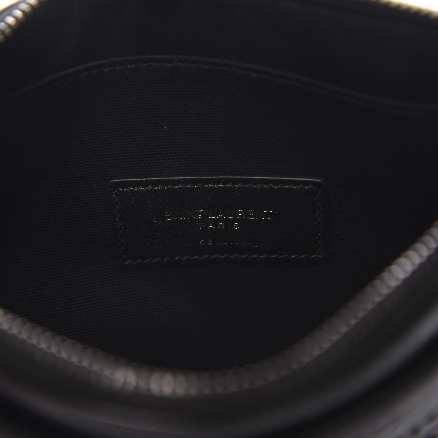 Saint Laurent Crinkled Calfskin Matelasse Monogram Niki Bill Pouch Black 5 of 6