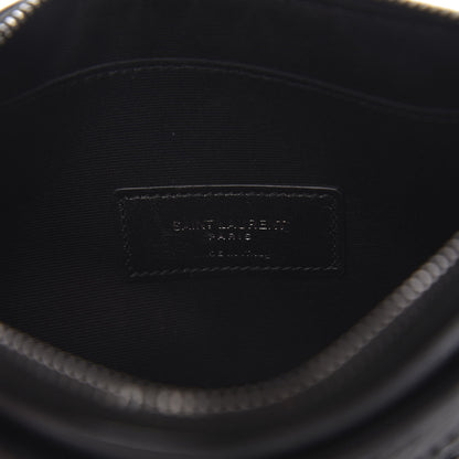 Saint Laurent Crinkled Calfskin Matelasse Monogram Niki Bill Pouch Black 5 of 6