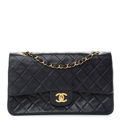 Chanel Lambskin Quilted Medium Double Flap Black 1 of 10