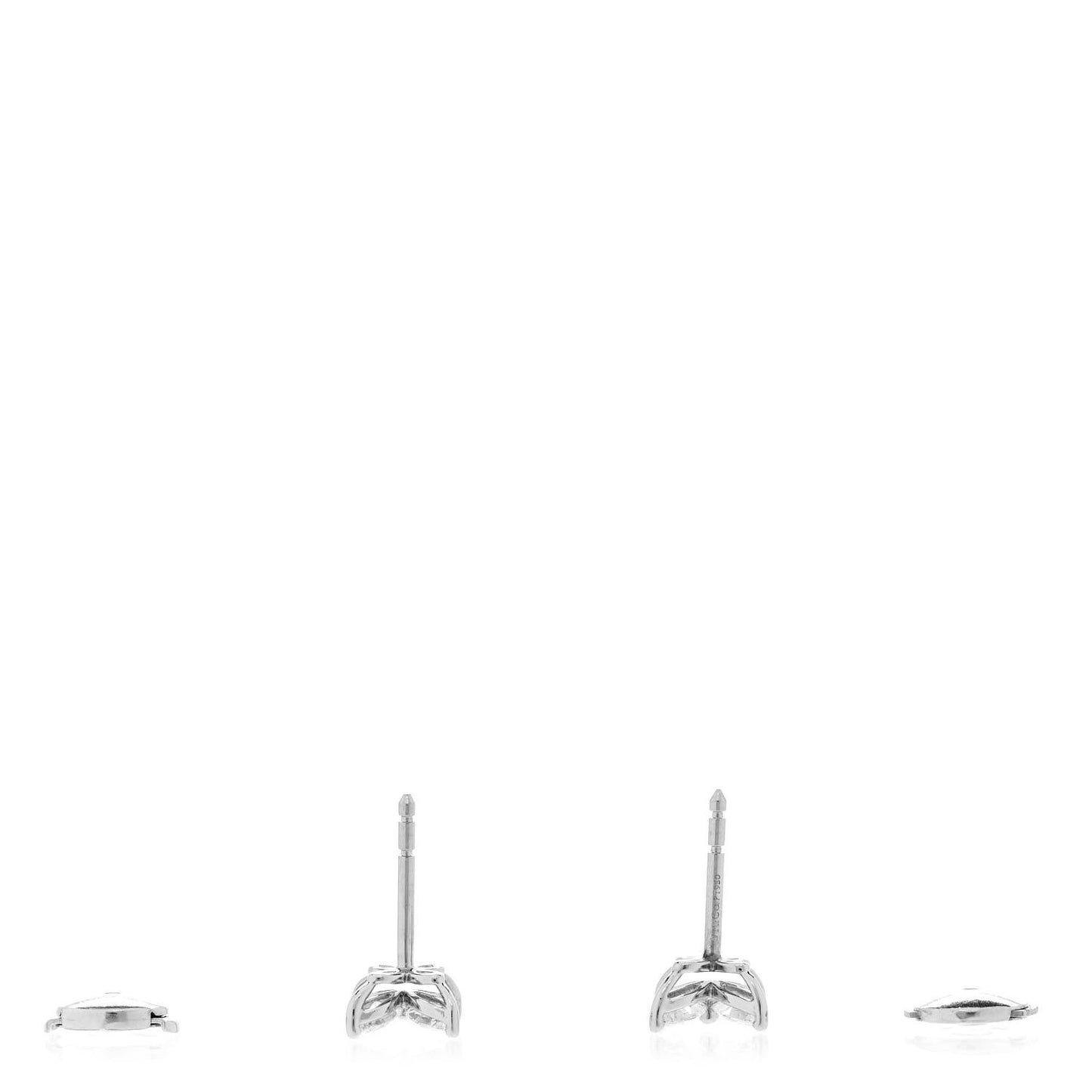 Platinum Diamond .64ct Small Victoria Earrings