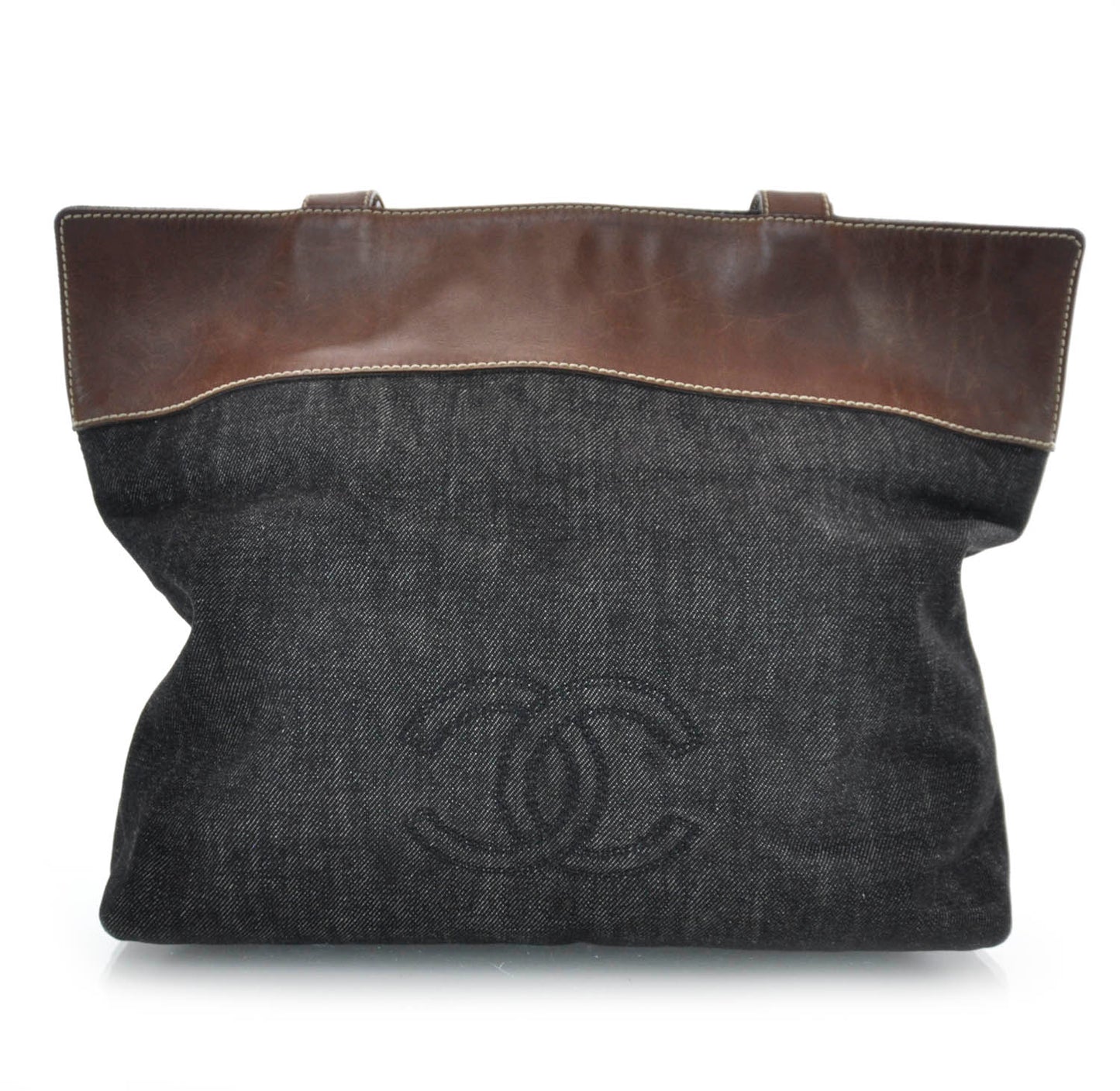Denim Leather Shoulder Bag
