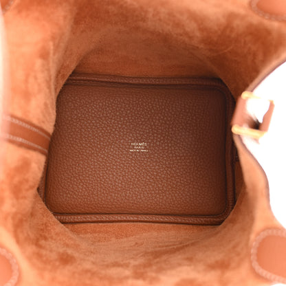 Hermes Taurillon Clemence Picotin Lock 18 PM Gold 5 of 11