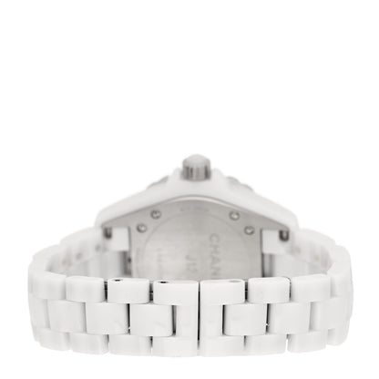 Chanel Stainless Steel Ceramic 33mm J12 Quartz Watch White 3 of 5