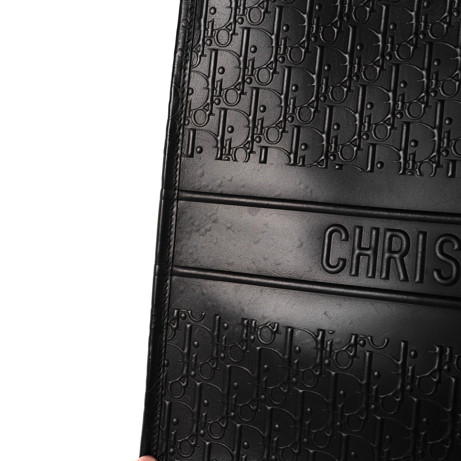Christian Dior Oblique Calfskin Embossed Large Book Tote Black 11 of 14