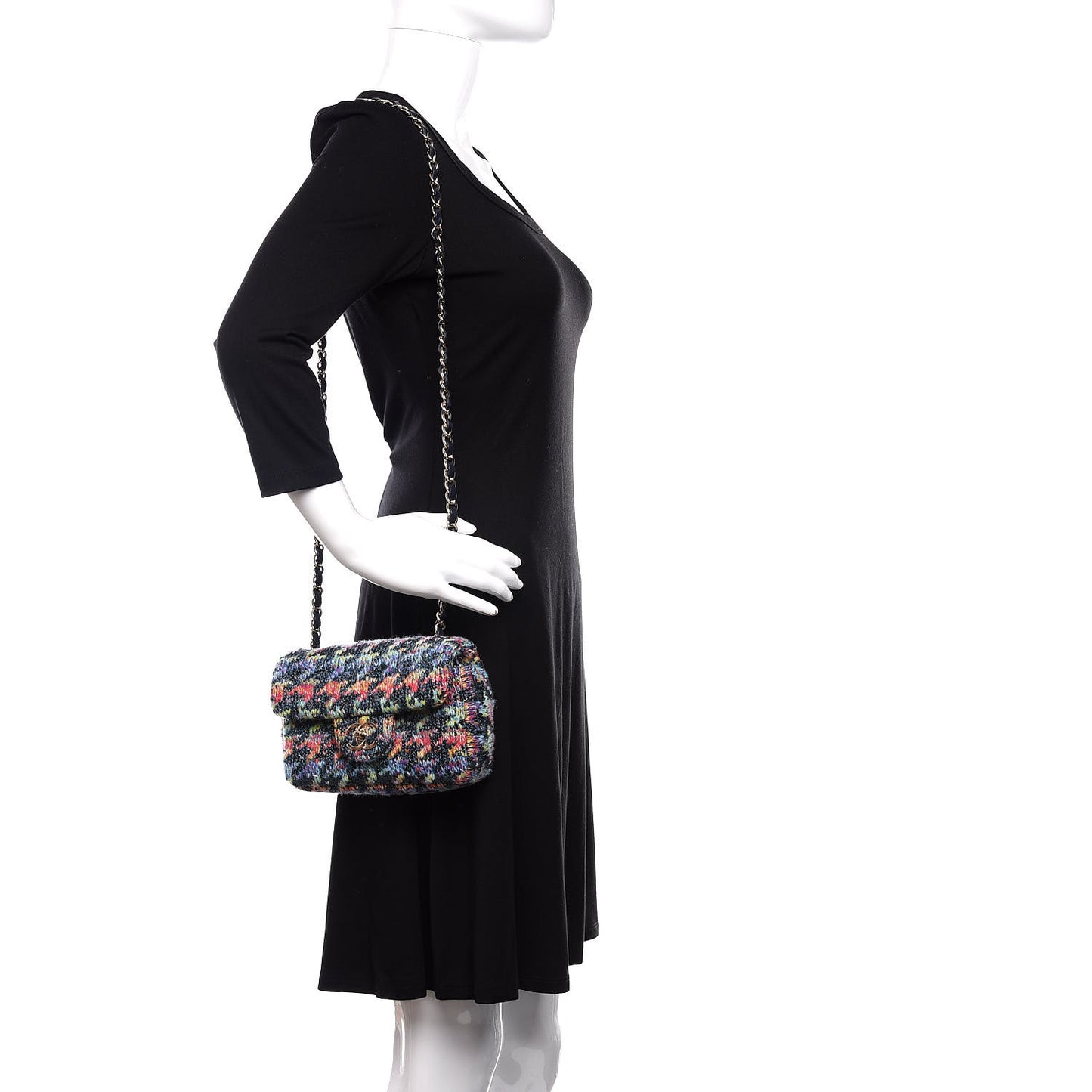 Knit Mini Rectangular Flap Multicolor
