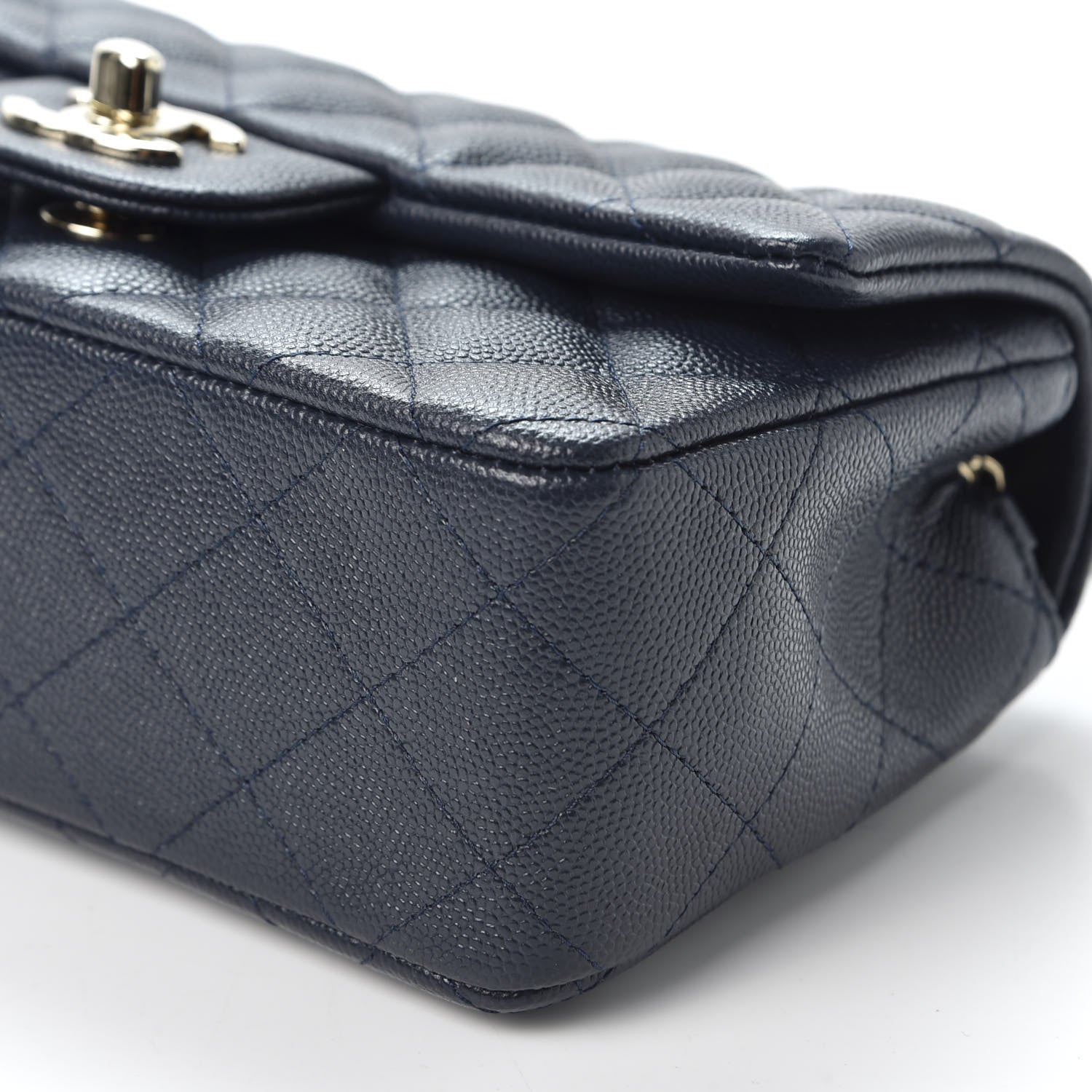 Chanel Caviar Quilted Mini Rectangular Flap Navy 5 of 8