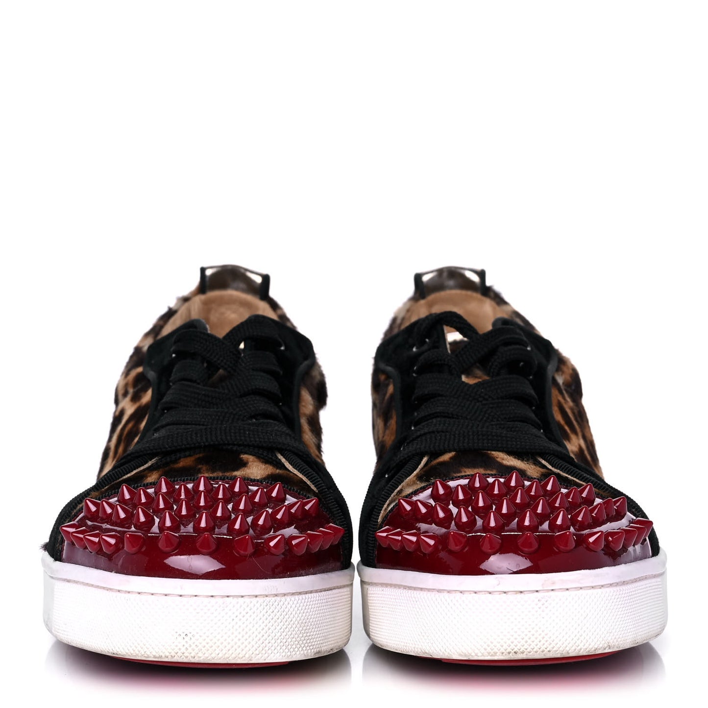 Calf Hair Womens Louis Junior Spikes Flat Sneakers 39 Leopard