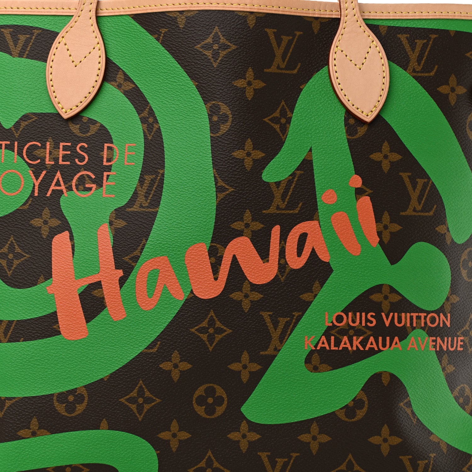 Louis Vuitton Monogram Tahitienne Hawaii Neverfull MM 9 of 11