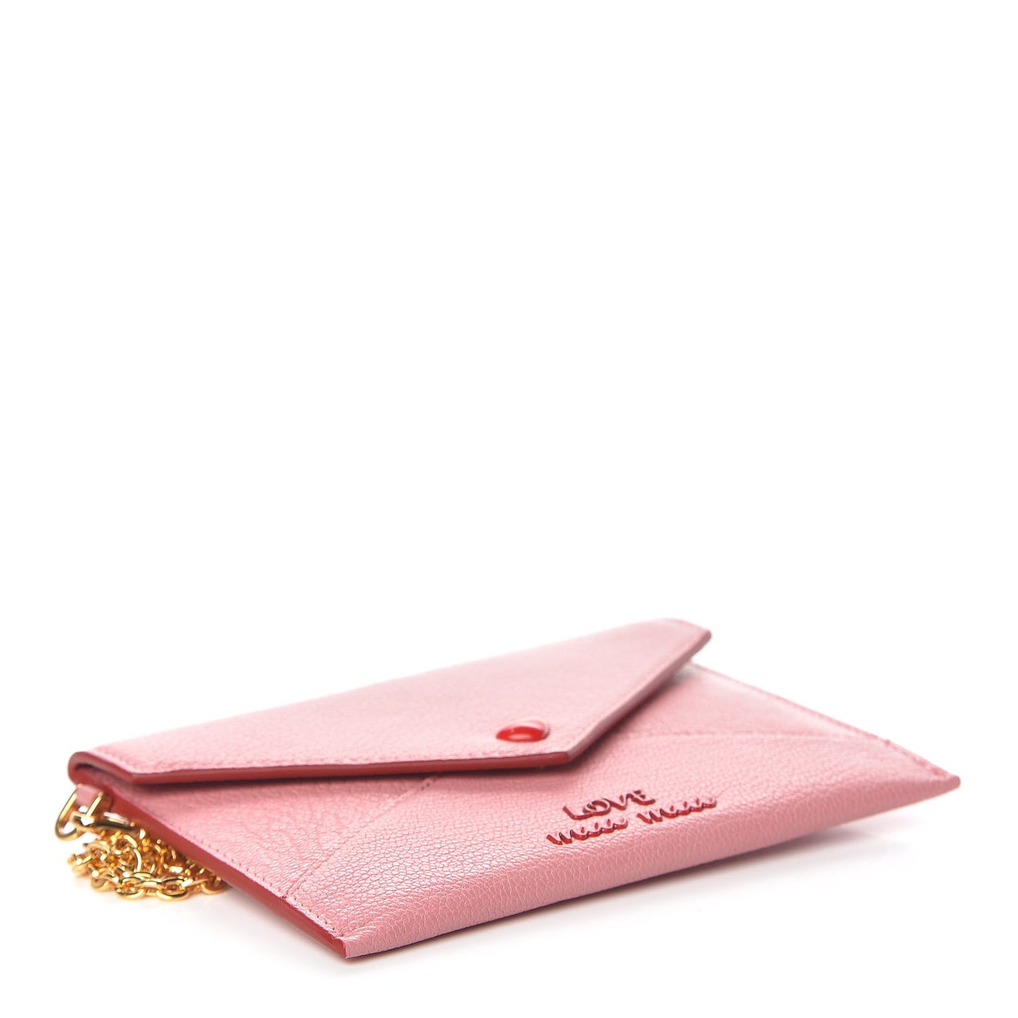 Goatskin Madras Love Wristlet Pouch Orchidea