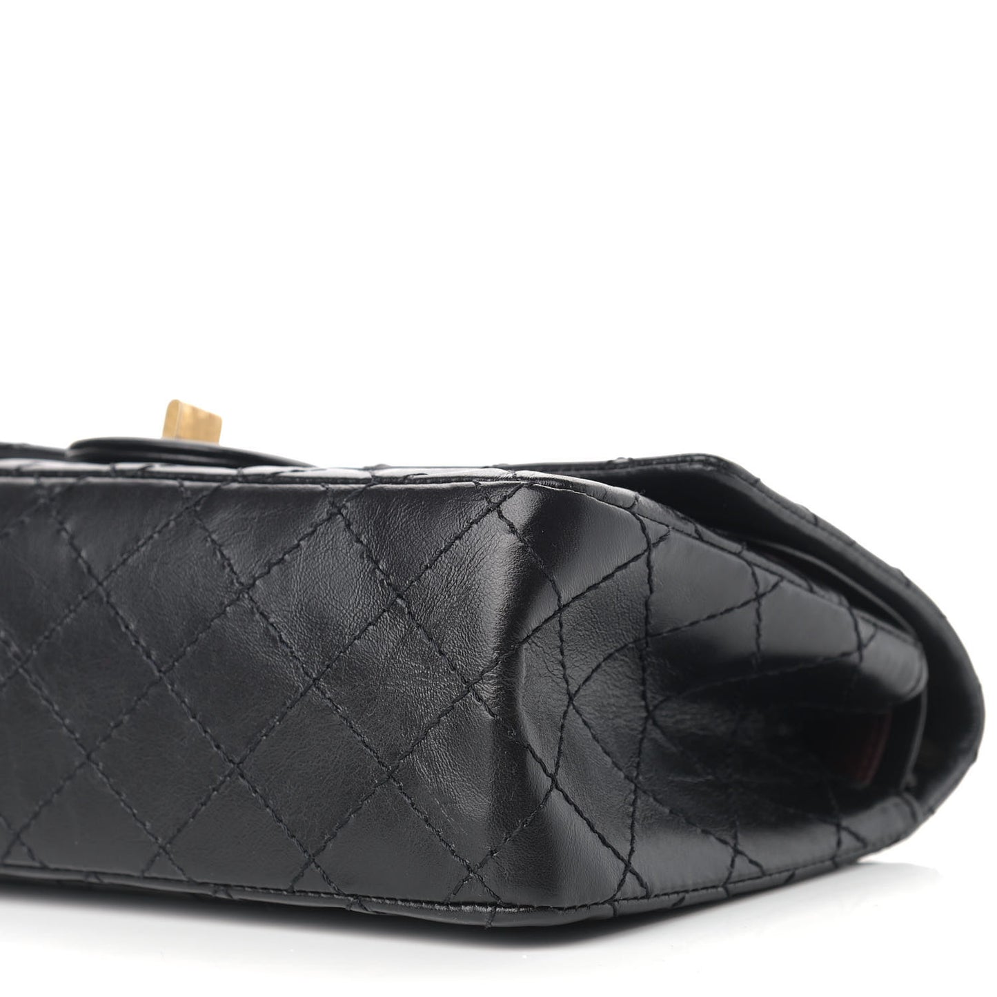 Aged Calfskin Quilted 2.55 Reissue 225 Flap Black