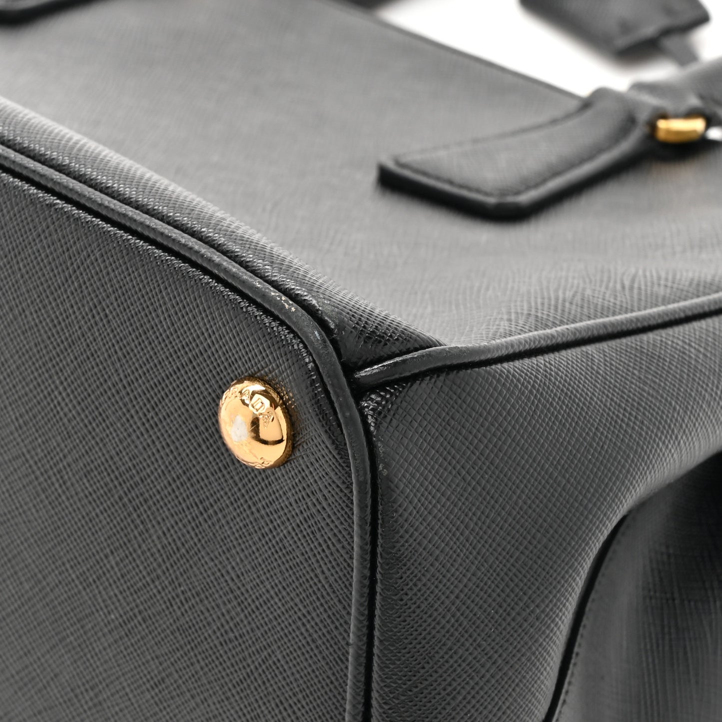 Saffiano Small Galleria Double Zip Tote Black