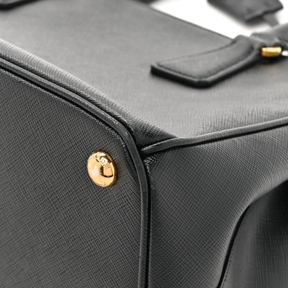 Prada Saffiano Small Galleria Double Zip Tote Black 16 of 17