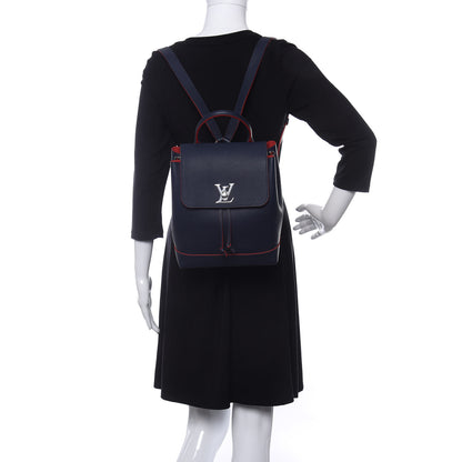 Louis Vuitton Soft Calfskin Lockme Backpack Marine Rouge 2 of 10