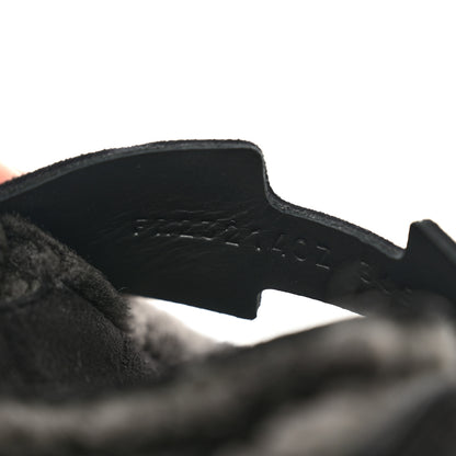 Hermes Suede Goatskin Shearling Go Mules 36.5 Black 8 of 8