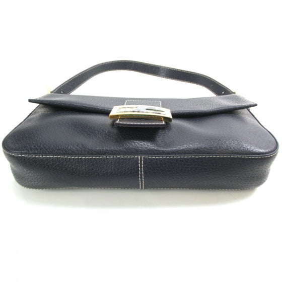 Fendi Leather Baguette Navy 4 of 11