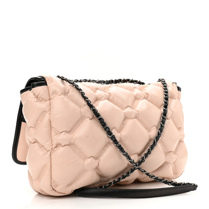 Chanel Calfskin Quilted Medium Chesterfield Flap Light Beige Black 3 of 14