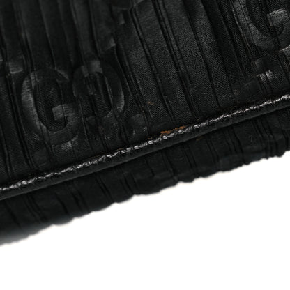 Gucci Satin Snakeskin Monogram Mini Horsebit Chain Clutch Black 14 of 15