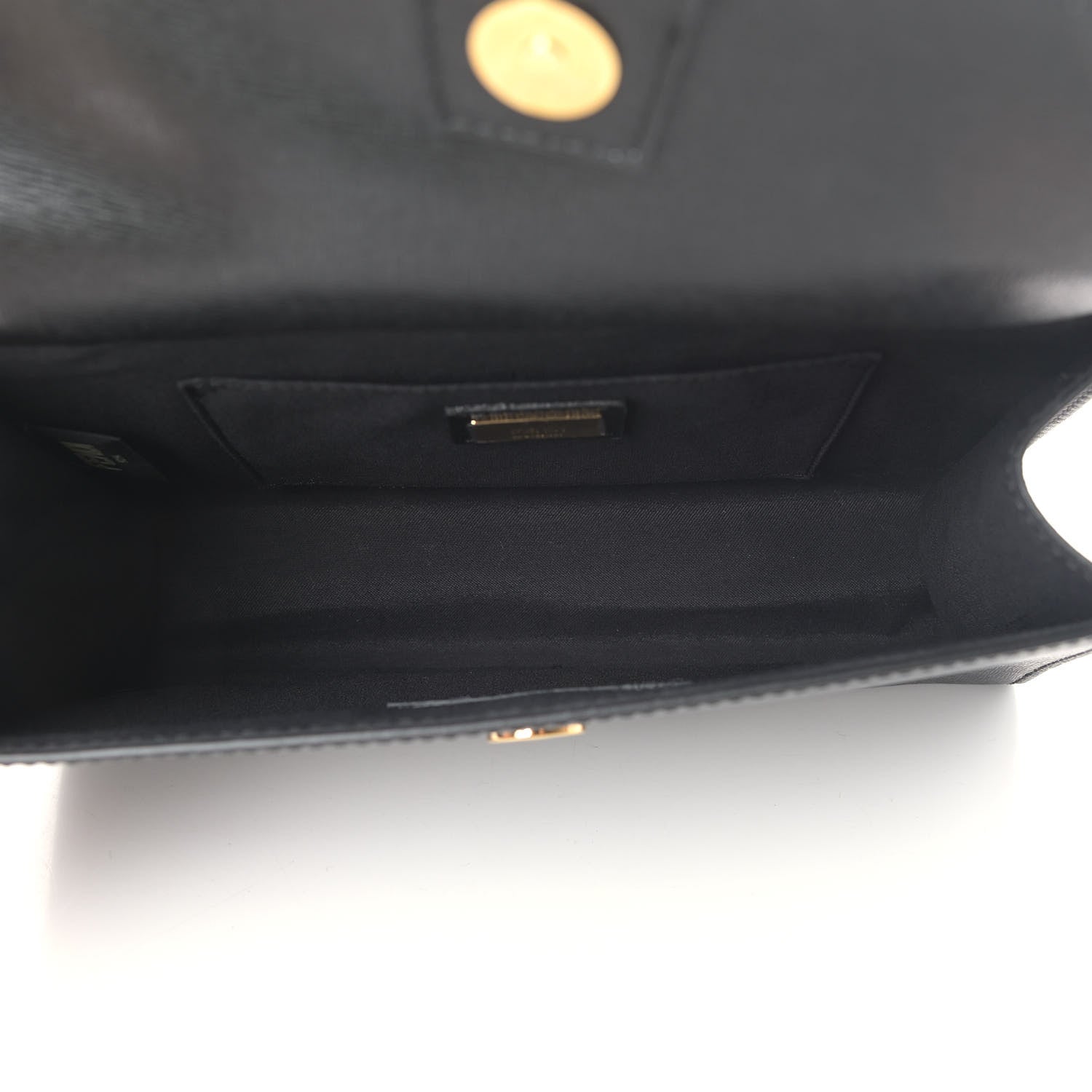 Fendi Vitello Elite Studded Monster Mini Demi Jour Shoulder Bag Black 5 of 5