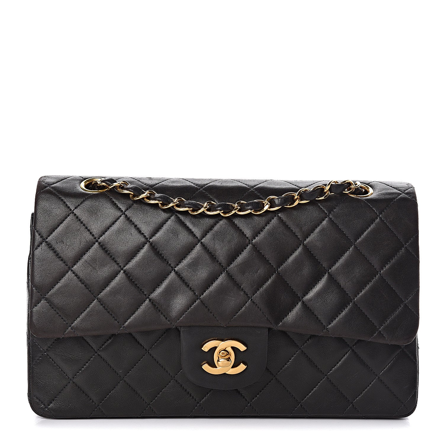 Chanel Lambskin Quilted Medium Double Flap Black 1 of 18