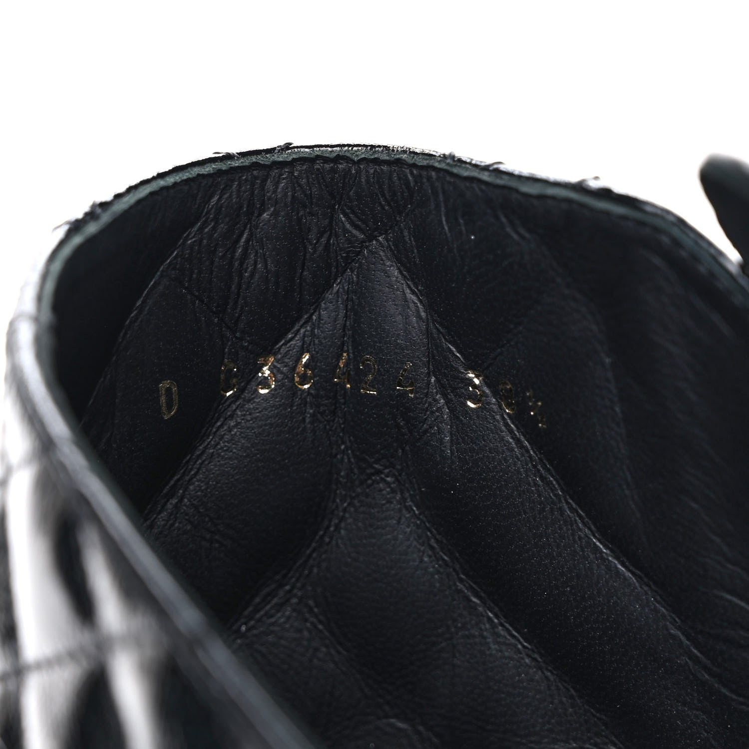 Chanel Shiny Calfskin Quilted Lace Up Combat Boots 38.5 Black 8 of 8