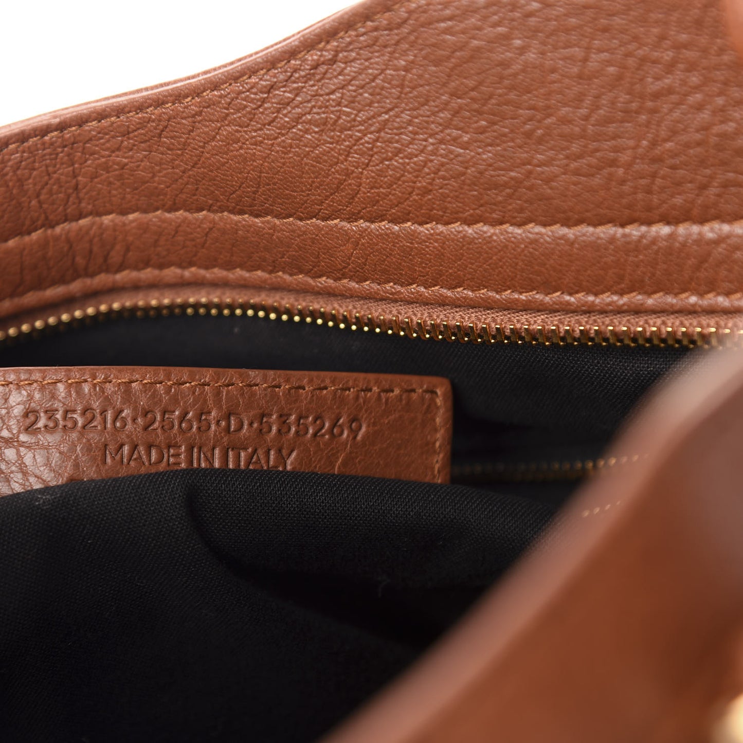 Agneau Classic Gold Hardware Velo Marron Cognac