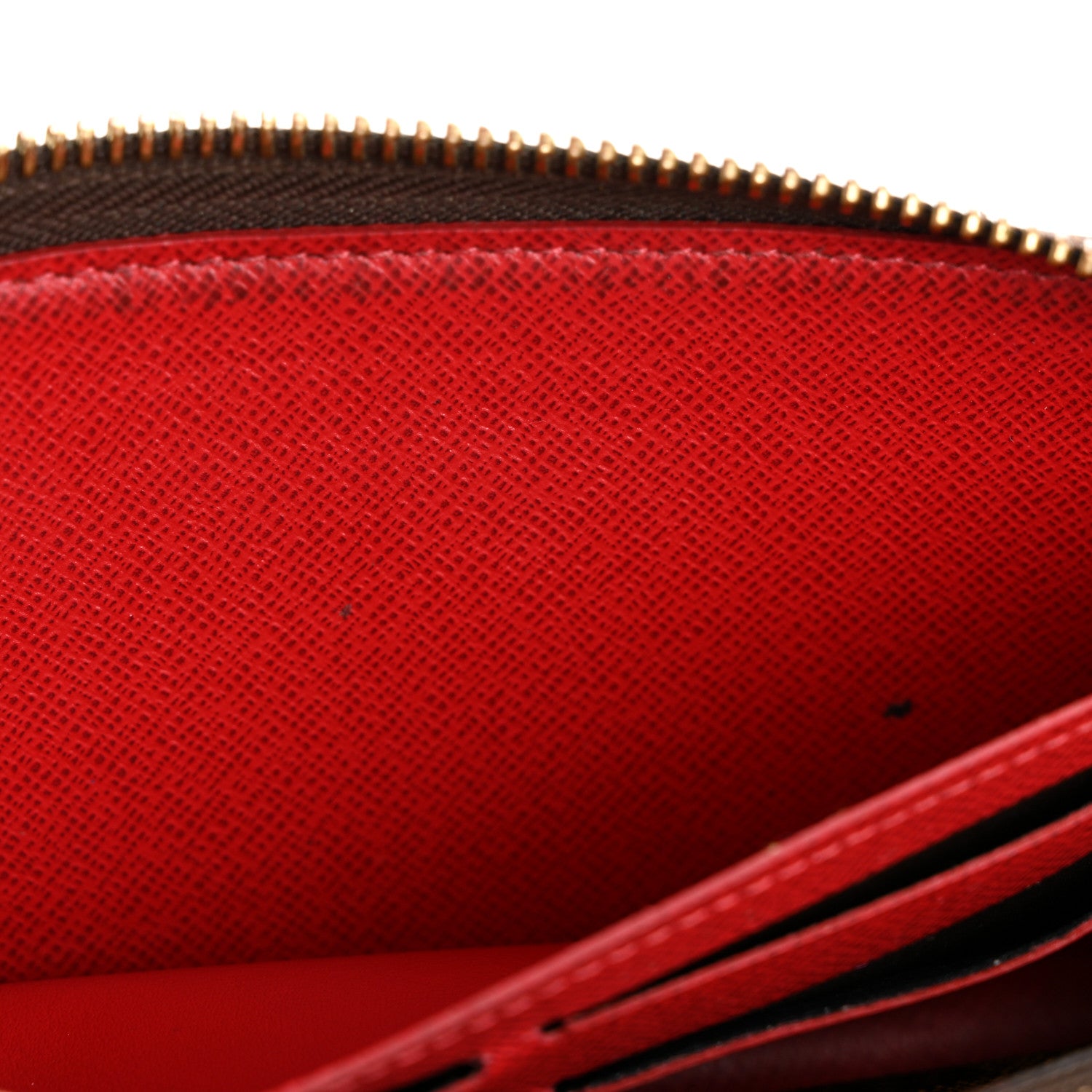 Louis Vuitton Damier Ebene Clemence Wallet Cherry 8 of 11