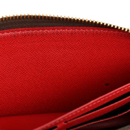 Louis Vuitton Damier Ebene Clemence Wallet Cherry 8 of 11