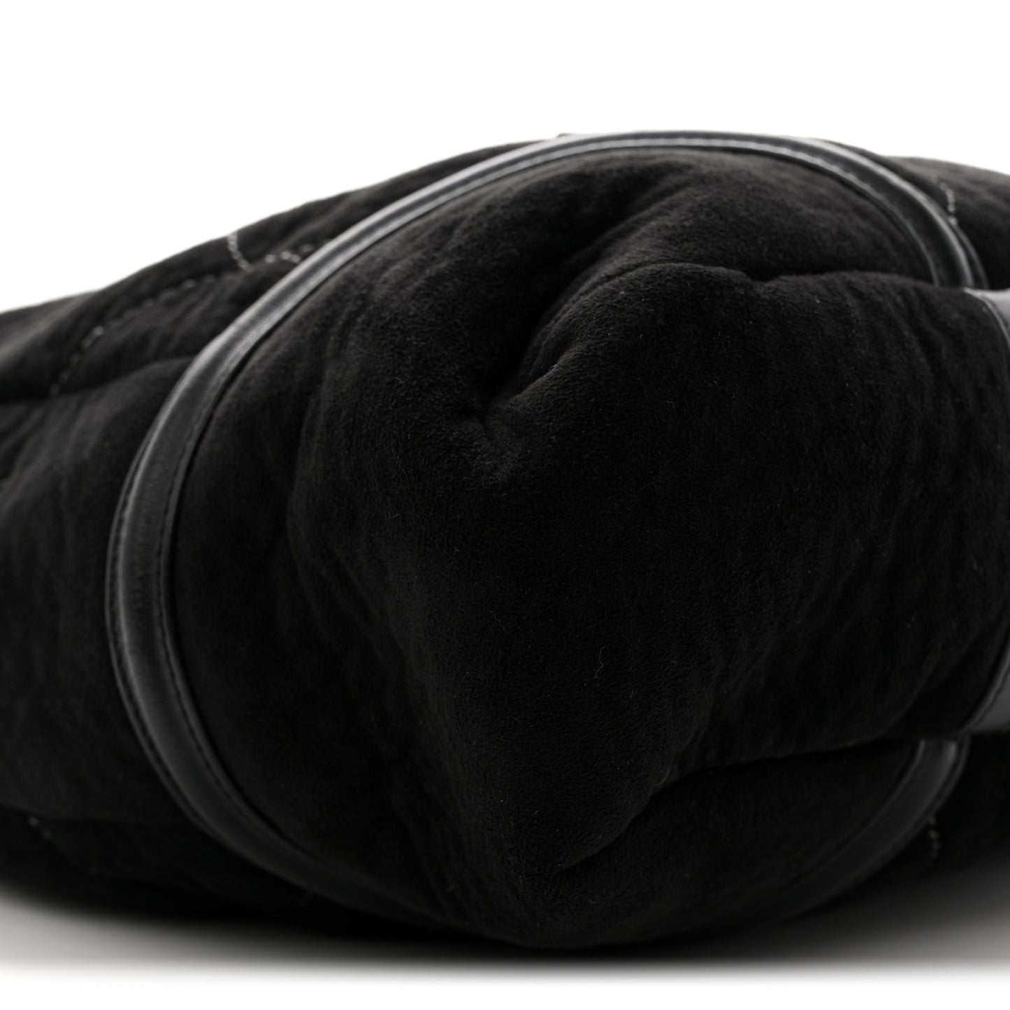 Microsuede Quilted Rodeo Drive Hobo Black