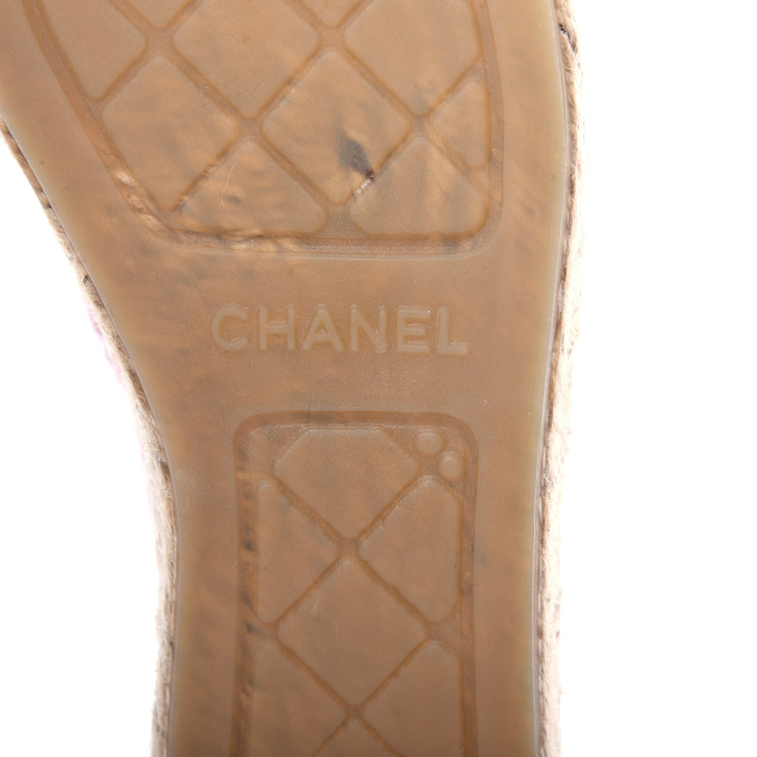 Chanel Tweed Patent CC Espadrilles 37 Pink Black 9 of 11