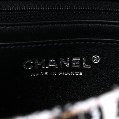 Chanel Tweed Quilted Mini Rectangular Flap White Black Multicolor 6 of 10