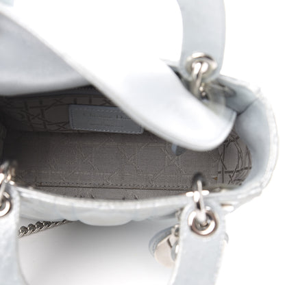 Christian Dior Metallic Nubuck Cannage Mini Lady Dior Light Blue 6 of 12