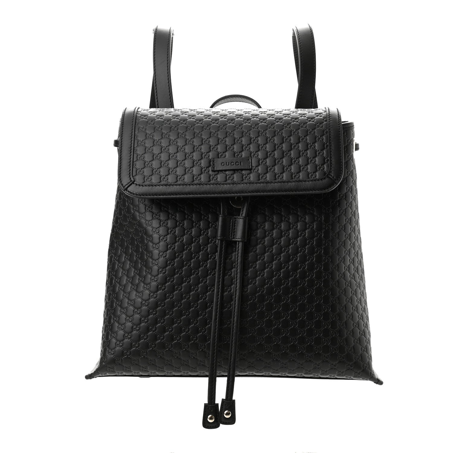 Gucci Microguccissima Drawstring Backpack Black 1 of 11
